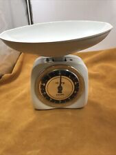 alte Waage Küchenwaage Krups 10kg weiß vintage große Waagschale
