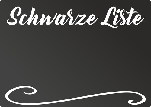 Schwarze liste tafel - schwarze,