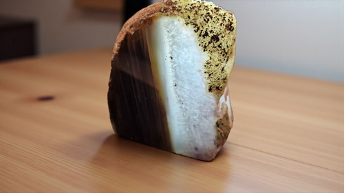 Achat-Geode-Teelichthalter