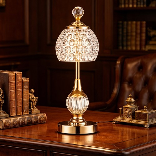 Kristall tischlampe kabellos - kristall,
