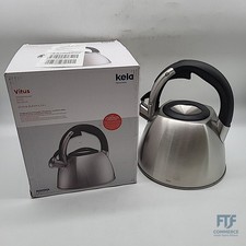 kela Wasserkessel Induktion 2,4L, Flötenkessel Edelstahl, für alle Herdarten, si