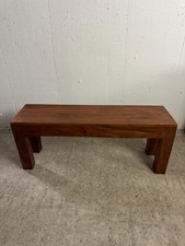 Sheesham Holzbank massiv 114 cm – Sitzbank Flur Bank minimalistisch