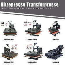 30X25CM/30X38CM/38X38CM 5in1 8in1 Hitzepresse Transferpresse Textildruck