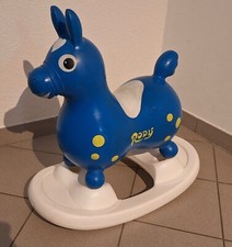 Original Rody Hüpfpferd mit Schaukelkufen blau