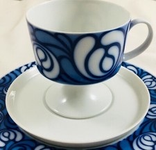 Rosenthal - Tapio Wirkkala COMPOSITION blaue Rose Kaffee-/Teetasse & Untertasse