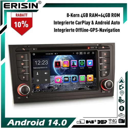 64gb android autoradio - 4+64gb, 14