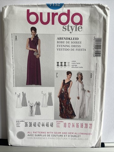 Burda abendkleid schnittmuster - abendkleid,