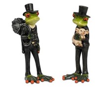 768438 Frosch Schornsteinfeger 18cm Figur aus Kunststein gefertigt Stückpreis