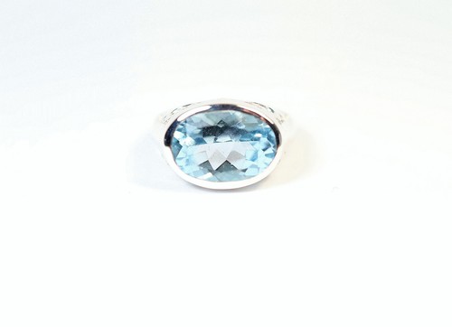 Ring blautopas 925 - blautopas, /