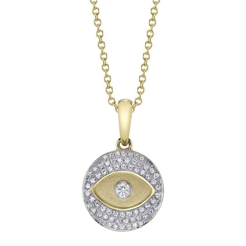 14k gelbgold diamant - 14k, auge