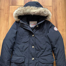 100%ORIG JAN MAYEN ARCTIC DAUNEN JACKE PARKA BLAU GR.42 eher M PELZKRAGEN