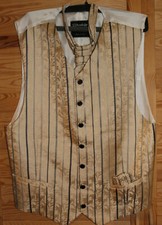 Hochzeit Weste Größe 52 Archetipo mit Plastron und Einstecktuch 