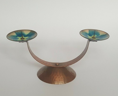 Kerzenständer emaille blau - kerzenständer,