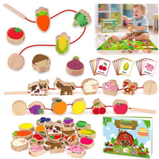 Montessori Fädelspiel Holz