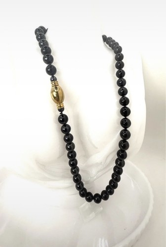 Art déco collier obsidian - art,