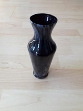 Vase aus Glas Grau-Schwarz 17