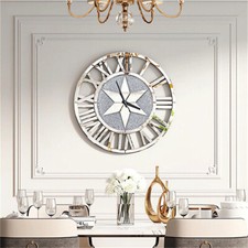 Mode silber wanduhr - xl,