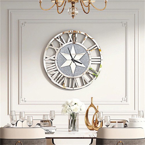 Mode silber wanduhr - xl,