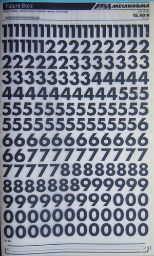 Mecanorma black number - black,