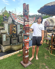 Totempfahl Marterpfahl Deco Totem Pole Wood 2 Meter Dekoration Little Big Horn