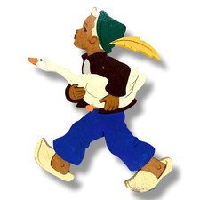 1950er Holz Wandfigur