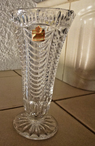 Echt bleikristallvase über - echt,
