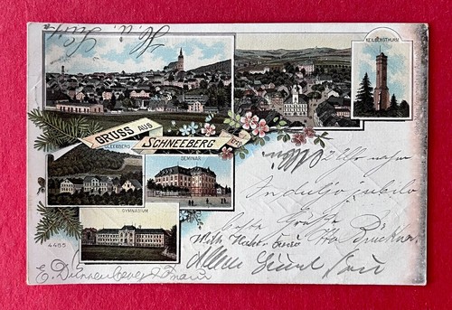 Litho schneeberg im - ak,