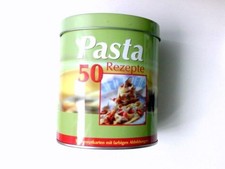 hübsche Box mit 50 Pasta-Rezeptkarten mit farbigen Abbildungen