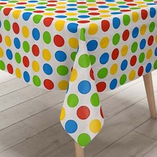 Wachstuch Tischdecke K150026 bunte Punkte eckig rund oval 
