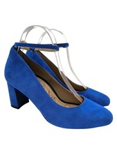 MAISON BAUM Hochfront-Pumps Damen Pumps Gr. DE 38,5 blau Casual-Look