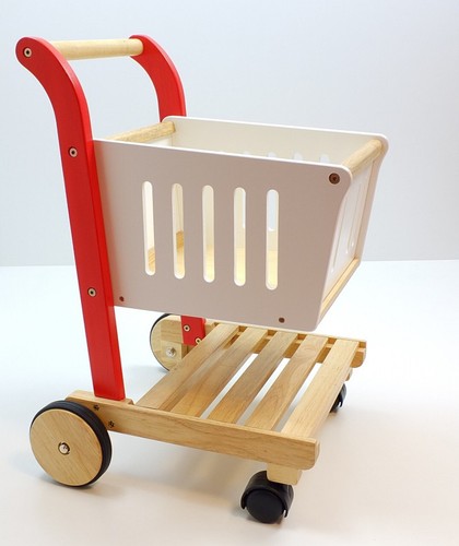 Einkaufswagen rot weiß - einkaufswagen, rot/weiß