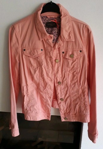 Lachsfarbene jeansjacke jacke - jeansjacke,
