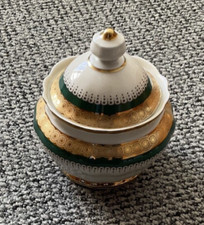 Zuckertopf, Winterling, Marktleuthen, Bavaria, Royal, Fine China, gold/grün