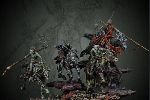 54mm 4pcs resin model kit - 1/32,
