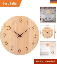 Eiche Wanduhr 30cm - Lautloser