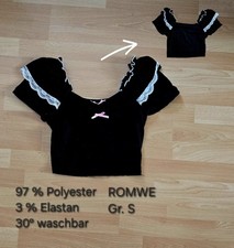Crop Top in schwarz, Marke