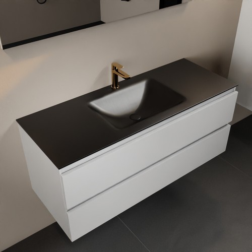 Corian waschtisch set - corian, schwarz