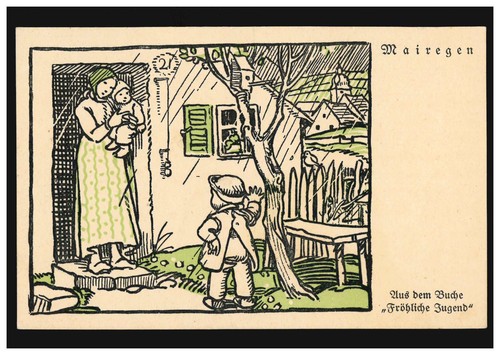 Künstler rudolf schiestl - künstler-ak,