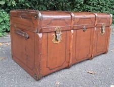 Vintage Antik Überseekoffer Trunk Titanik Schrankkoffer Coffetable Truhe 
