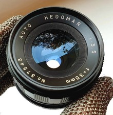 Lens "HEDOMAR 3,5/35", M42, Japan, 2 caps 