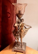 Jugendstil Tischlampe Tanzende
