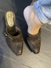 Gianmarco Lorenzi High Heels  Gr 40 Clogs Plateau Holz Pantolette Sabots