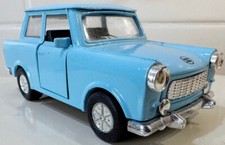 Trabbi Trabant hell blau SS 4725 1989 DDR Auto Wagen Metall Modell 12 cm lang