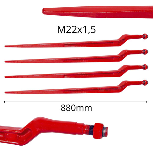 Frontladerzinken unterer - 4x,
