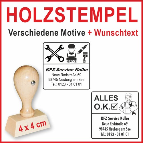 Holzstempel mit wunschtext - holzstempel,
