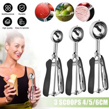 Edelstahl Eisportionierer 3er