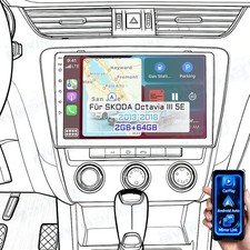 64GB Android 15 Carplay Autoradio Für SKODA Octavia III 3 5E 2013-18 BT GPS Navi