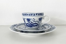 Kahla DDR Vintage Gedeck 3- teilig Kaffeetasse Untertasse Teller Zwiebelmuster