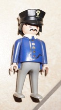 PlaymobilSchaffner , Lokführer zu Westernlok 4054 - blau