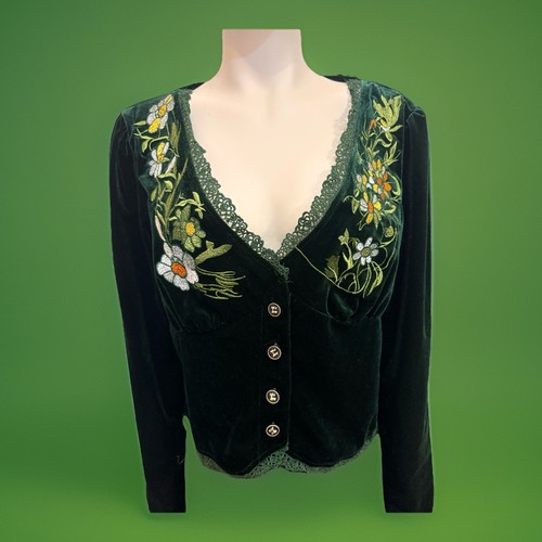 Samtbluse sakko m l - samtbluse, gr.